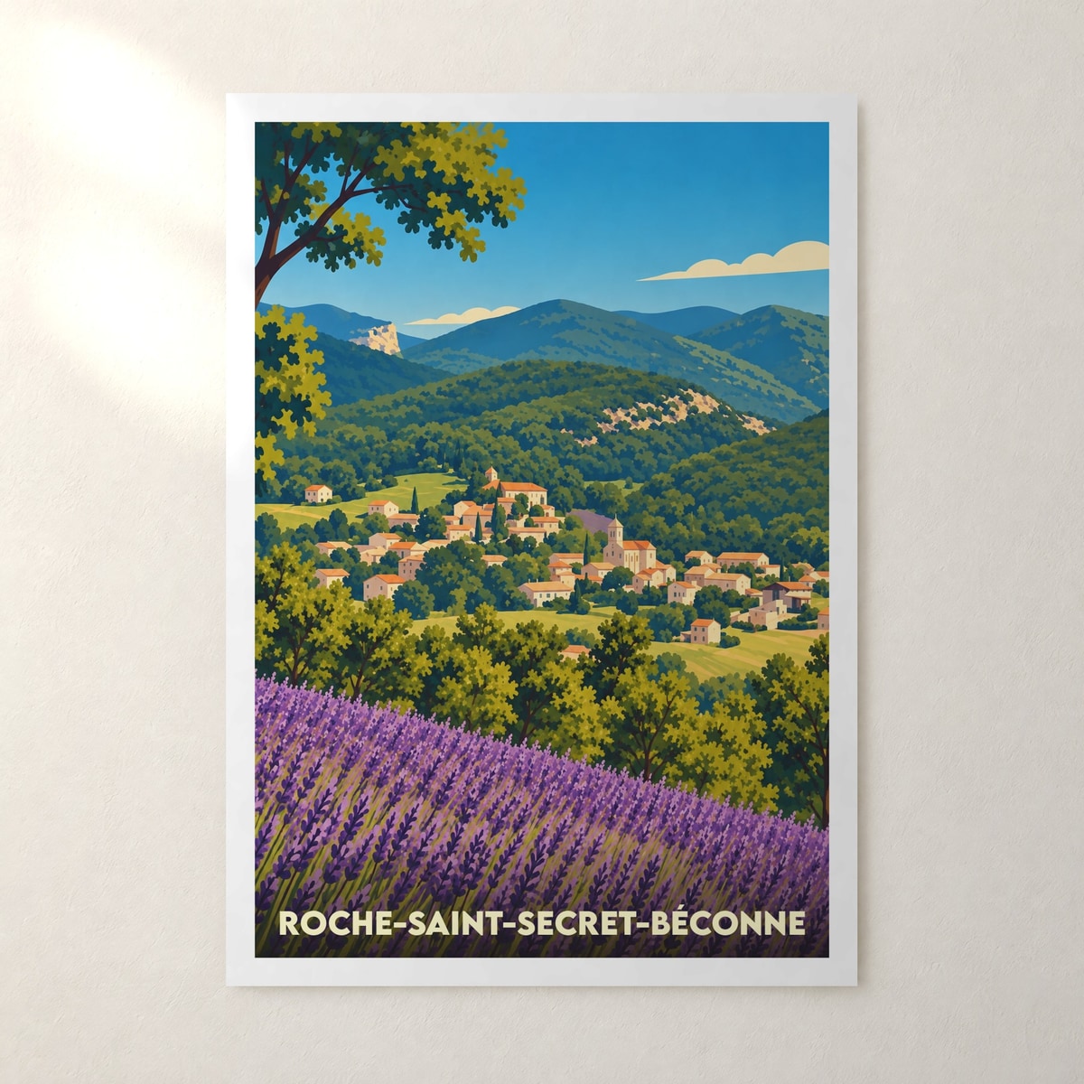 Affiche Roche-Saint-Secret-Béconne – sans cadre, accrochée au mur