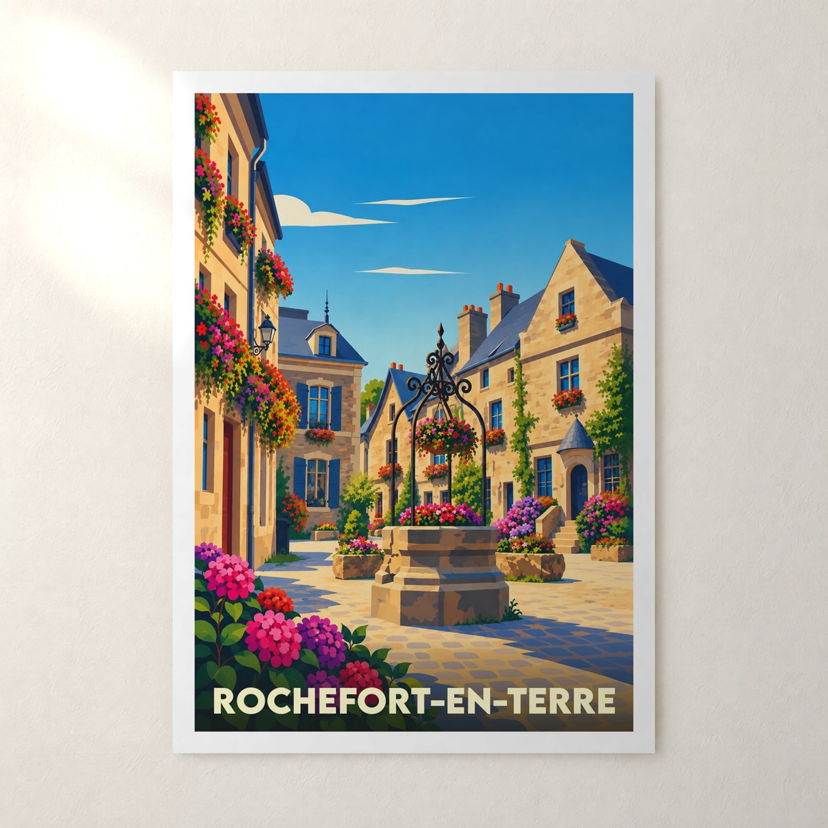 Affiche Rochefort-en-Terre – sans cadre, accrochée au mur