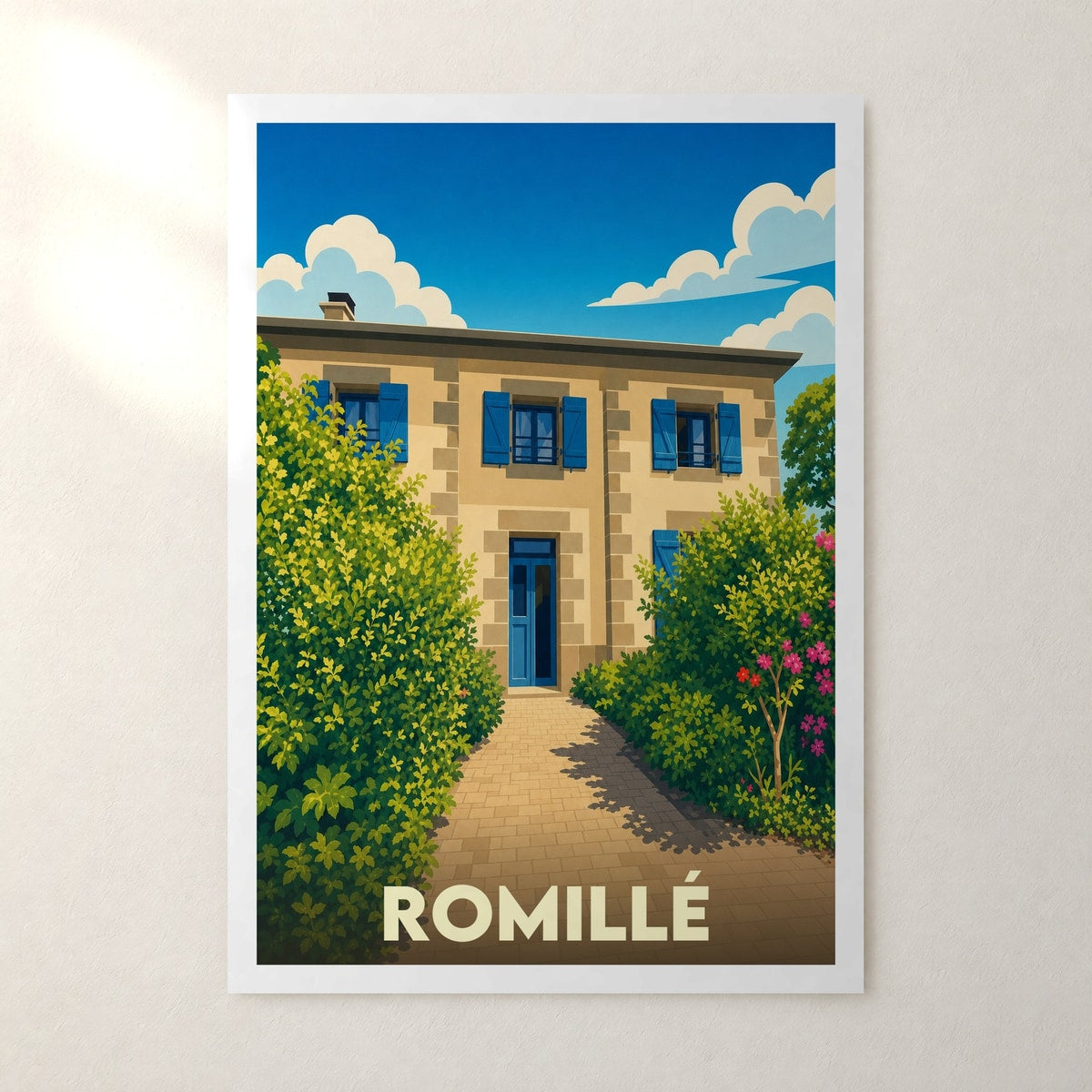 Affiche Romillé – sans cadre, accrochée au mur
