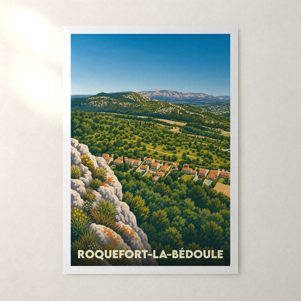 Affiche Roquefort-la-Bédoule – sans cadre, accrochée au mur