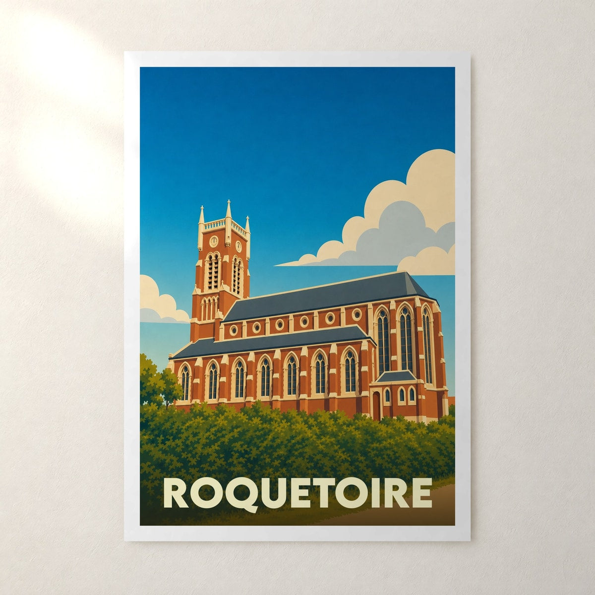 Affiche Roquetoire – sans cadre, accrochée au mur