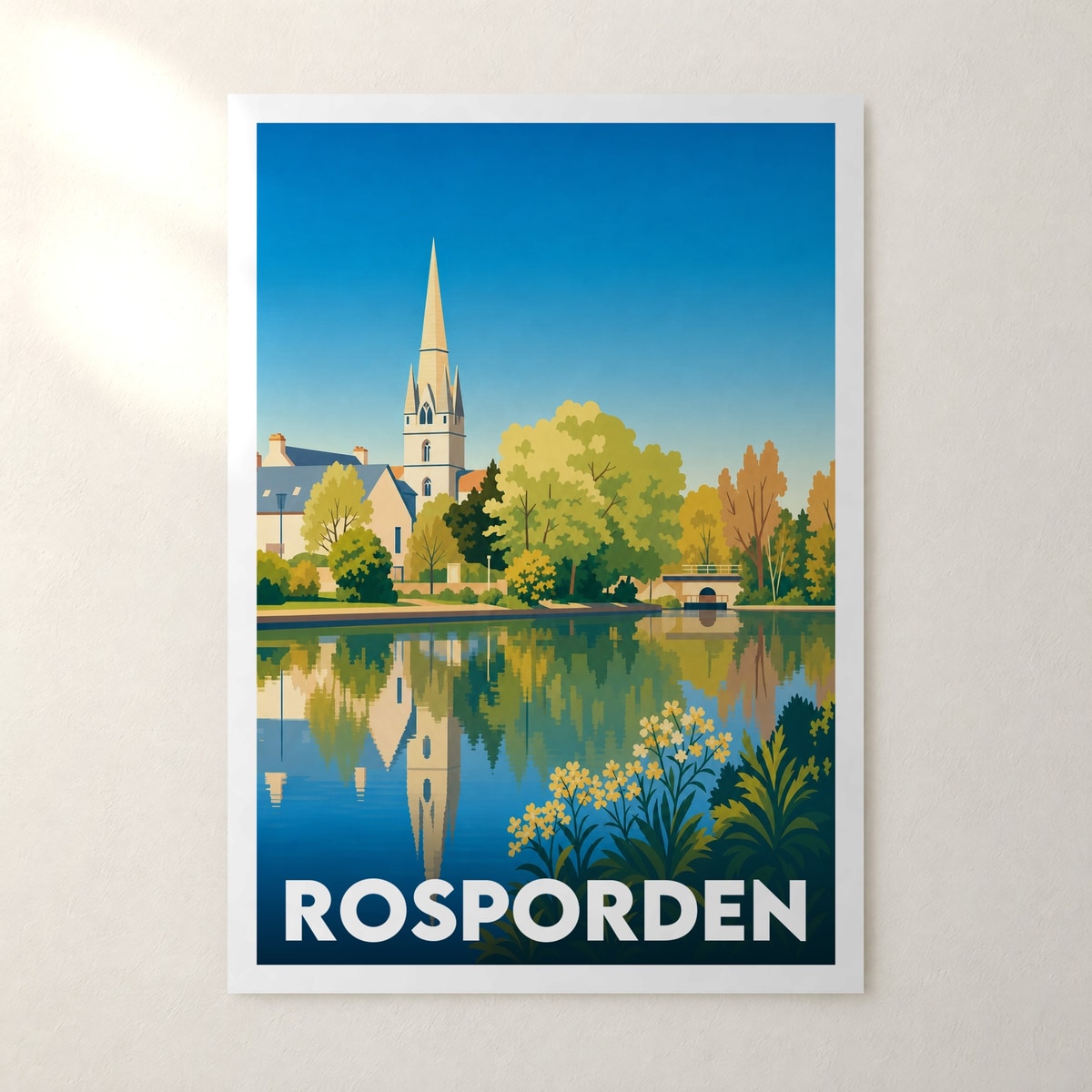 Affiche Rosporden – sans cadre, accrochée au mur