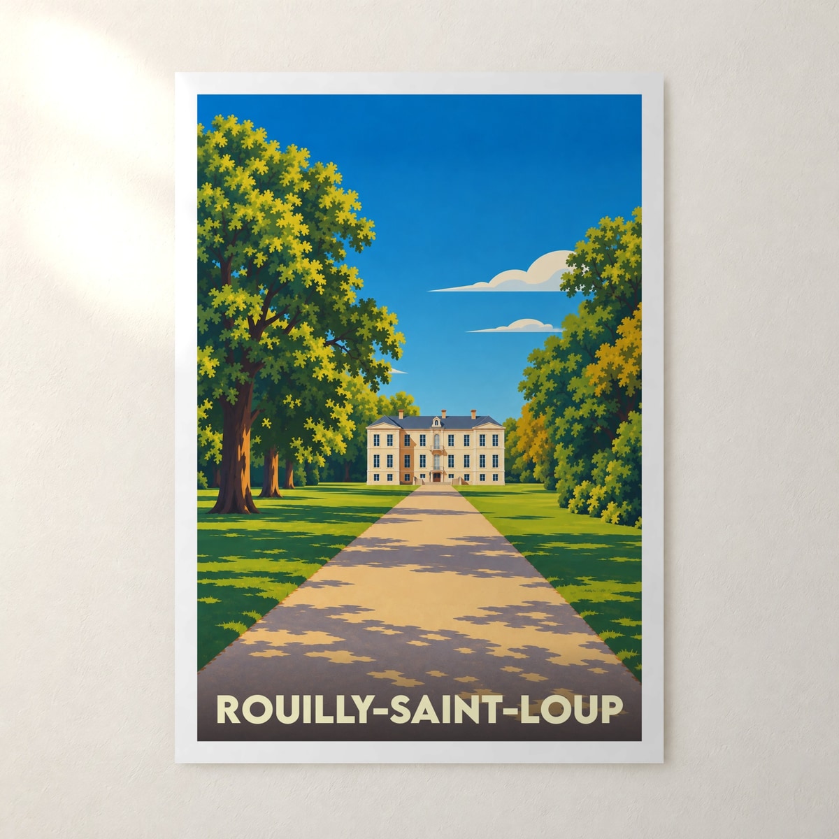 Affiche Rouilly-Saint-Loup – sans cadre, accrochée au mur