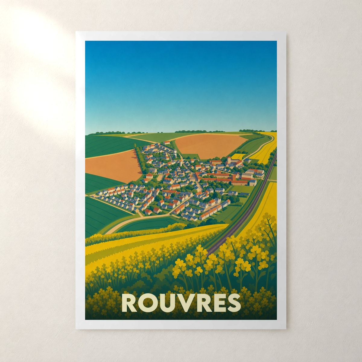 Affiche Rouvres – sans cadre, accrochée au mur