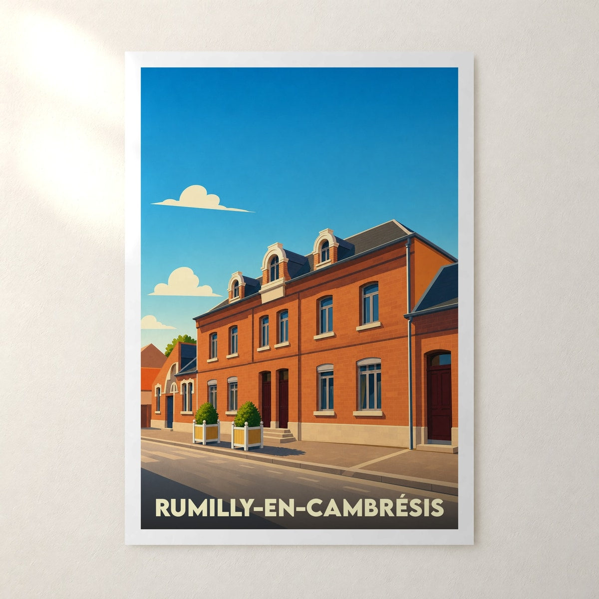 Affiche Rumilly-en-Cambrésis – sans cadre, accrochée au mur