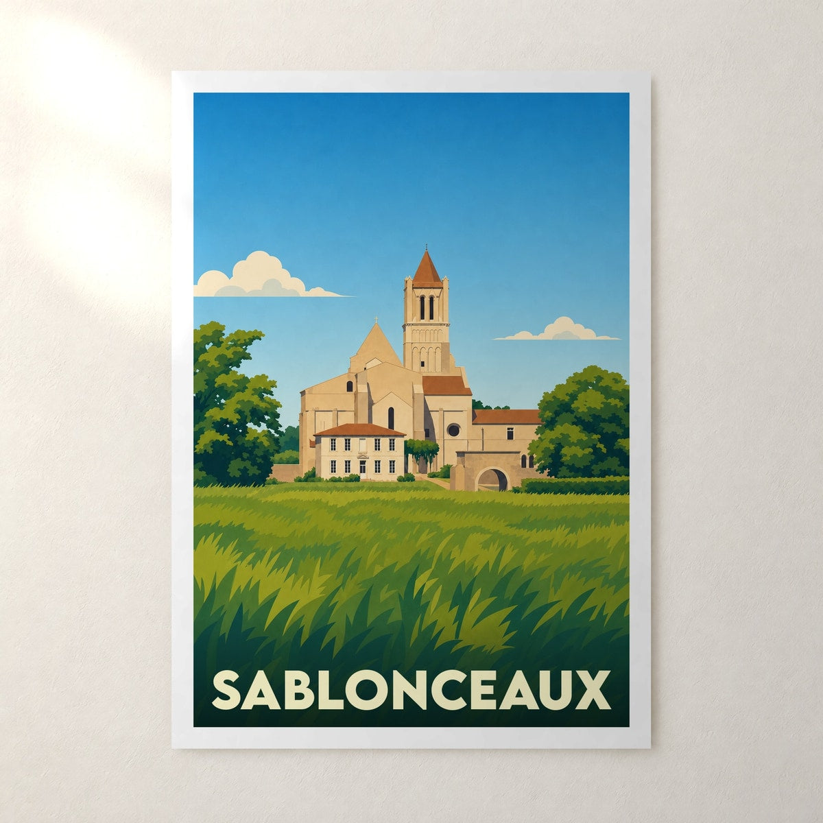 Affiche Sablonceaux – sans cadre, accrochée au mur