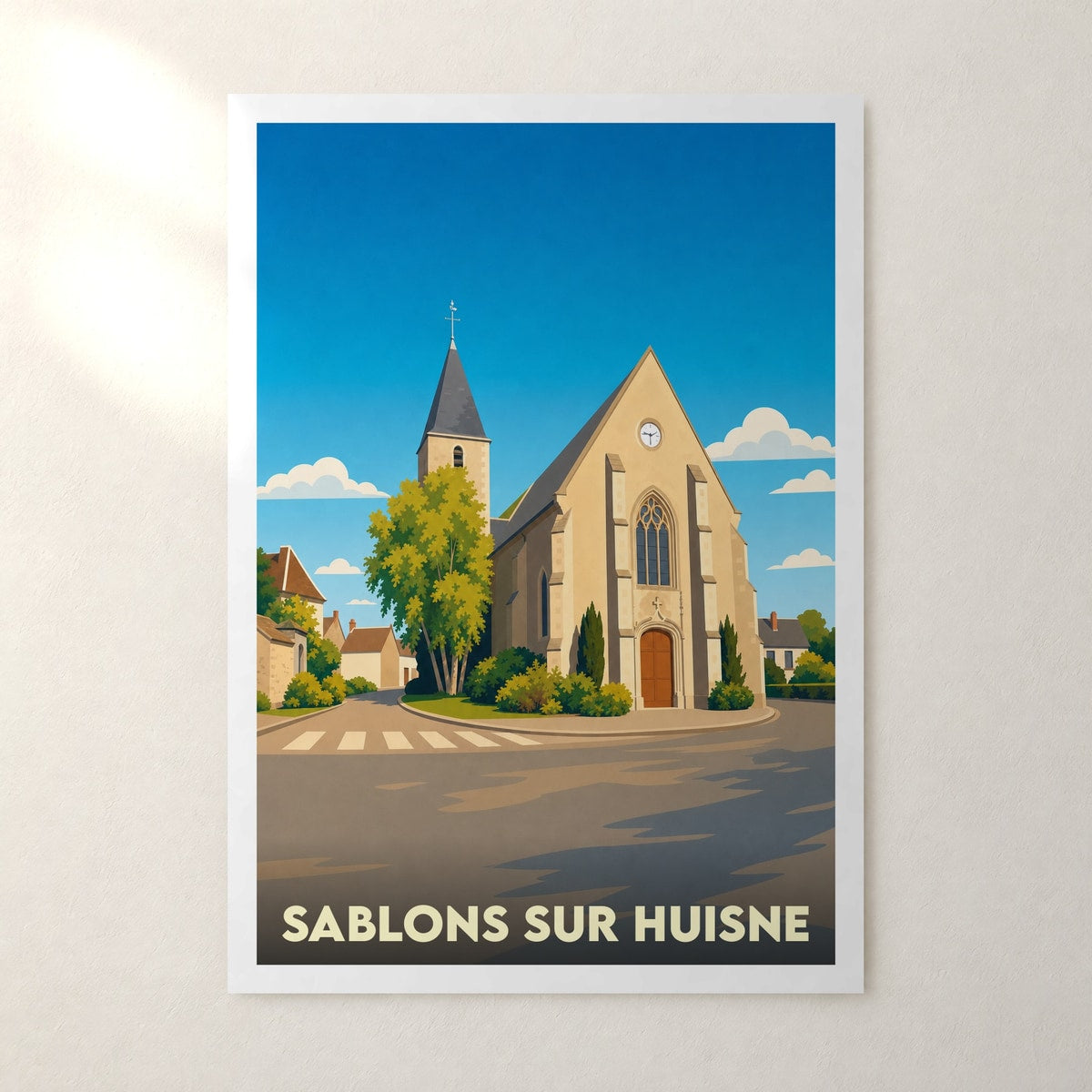 Affiche Sablons sur Huisne – sans cadre, accrochée au mur
