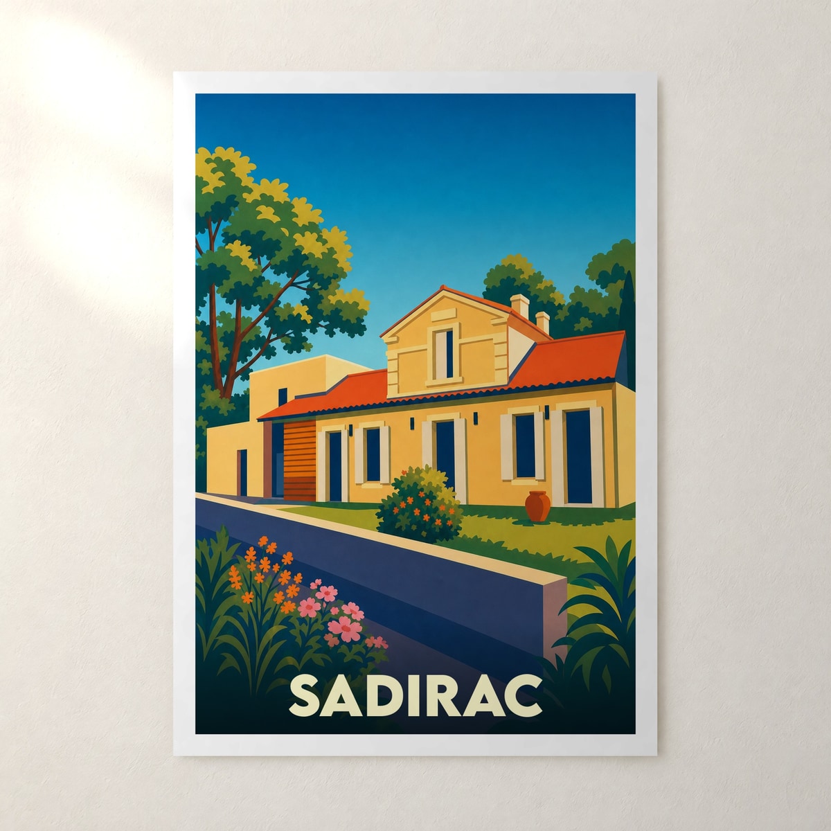 Affiche Sadirac – sans cadre, accrochée au mur