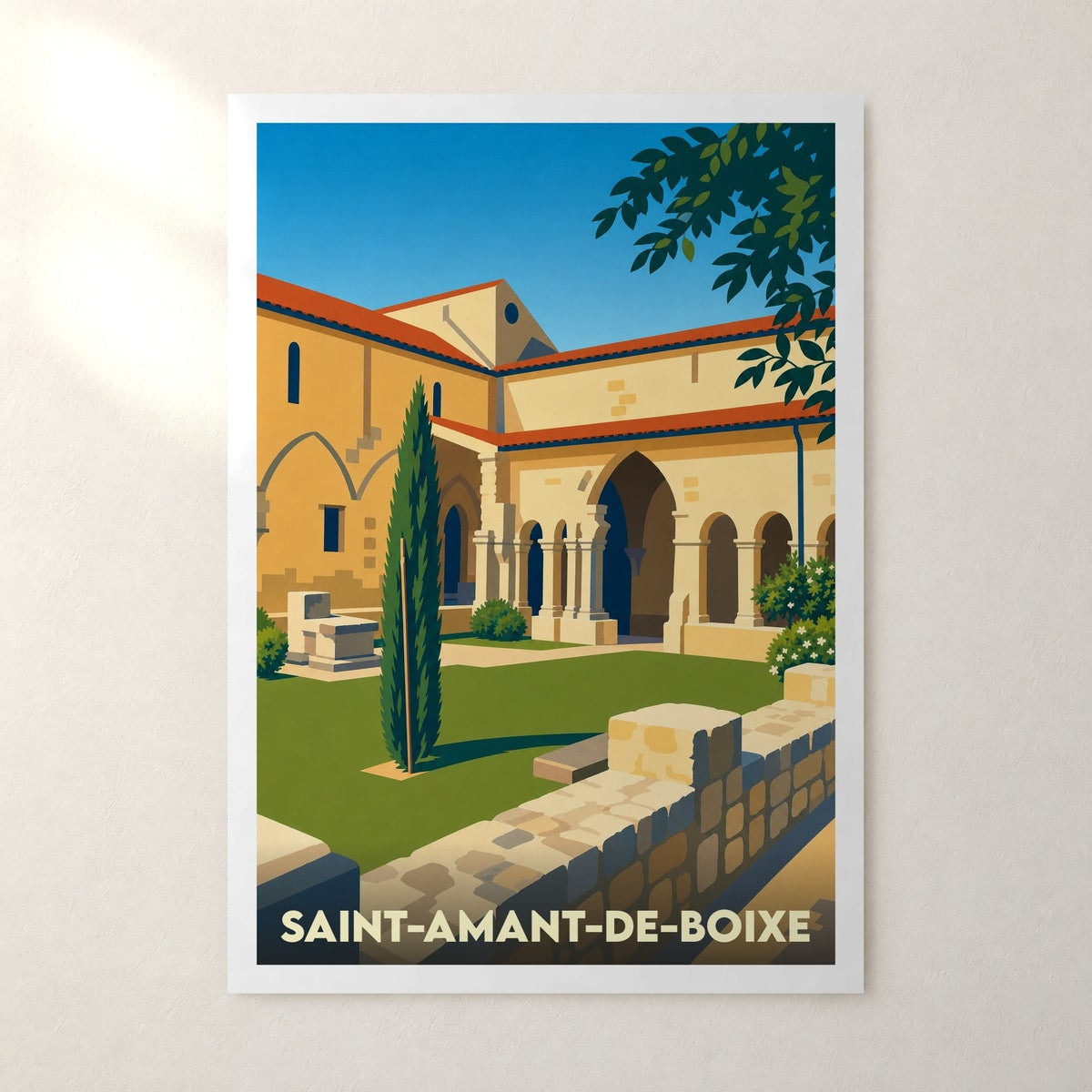 Affiche Saint-Amant-de-Boixe – sans cadre, accrochée au mur