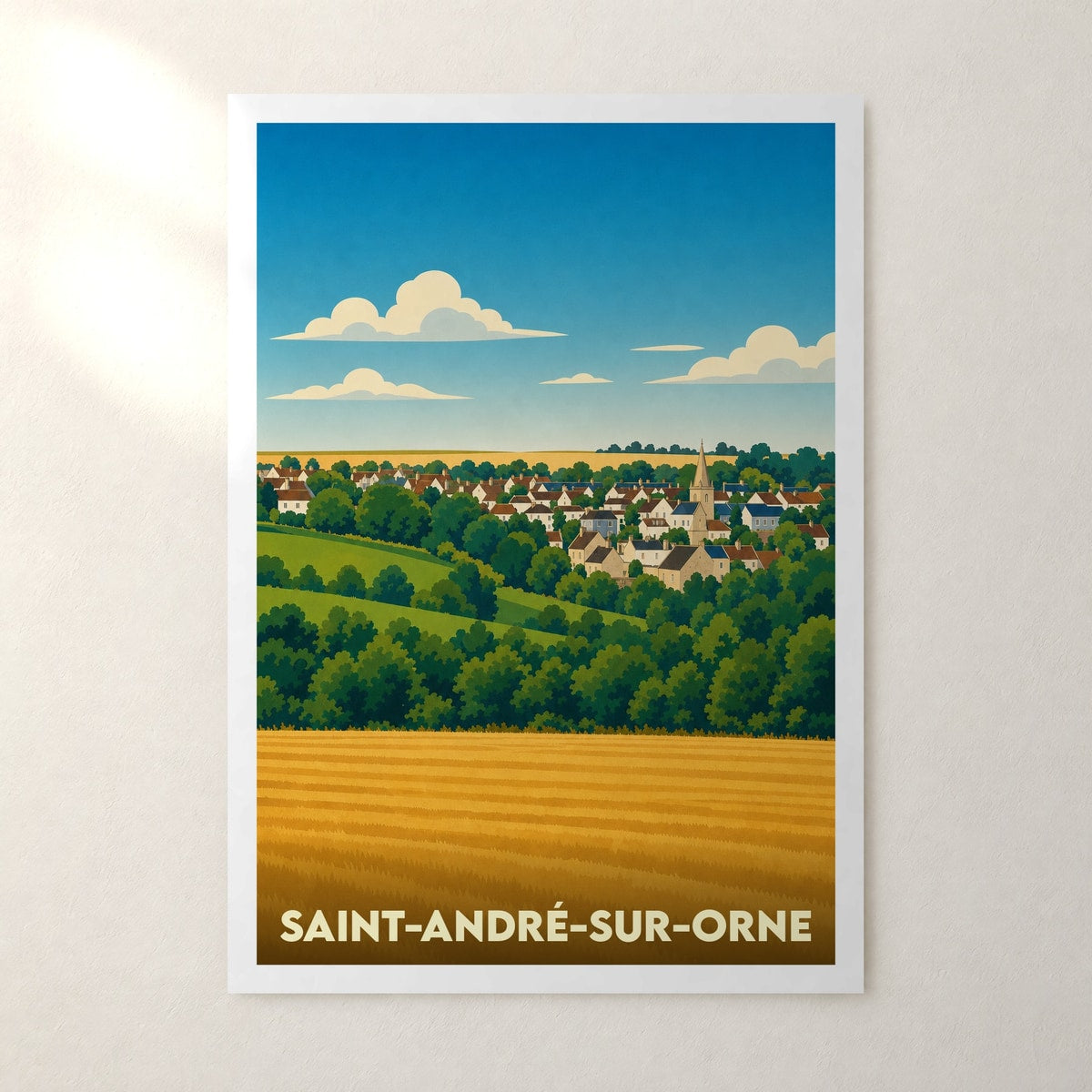 Affiche Saint-André-sur-Orne – sans cadre, accrochée au mur