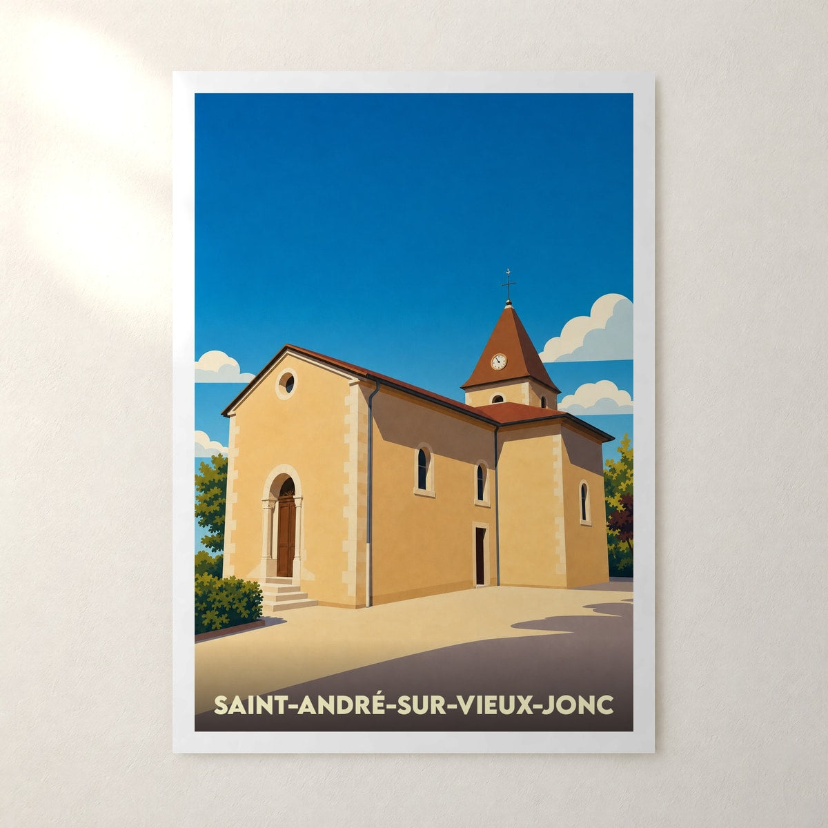 Affiche Saint-André-sur-Vieux-Jonc – sans cadre, accrochée au mur