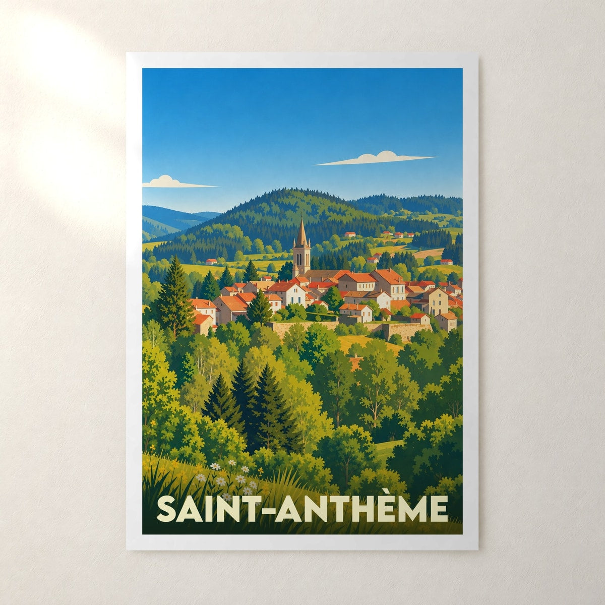 Affiche Saint-Anthème – sans cadre, accrochée au mur