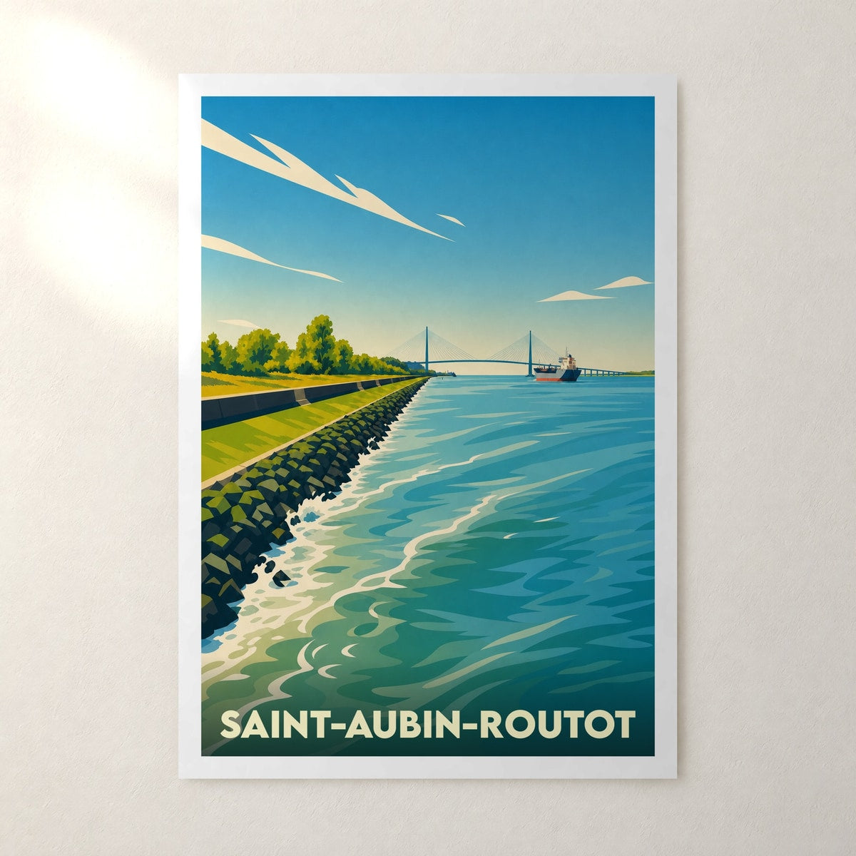 Affiche Saint-Aubin-Routot – sans cadre, accrochée au mur
