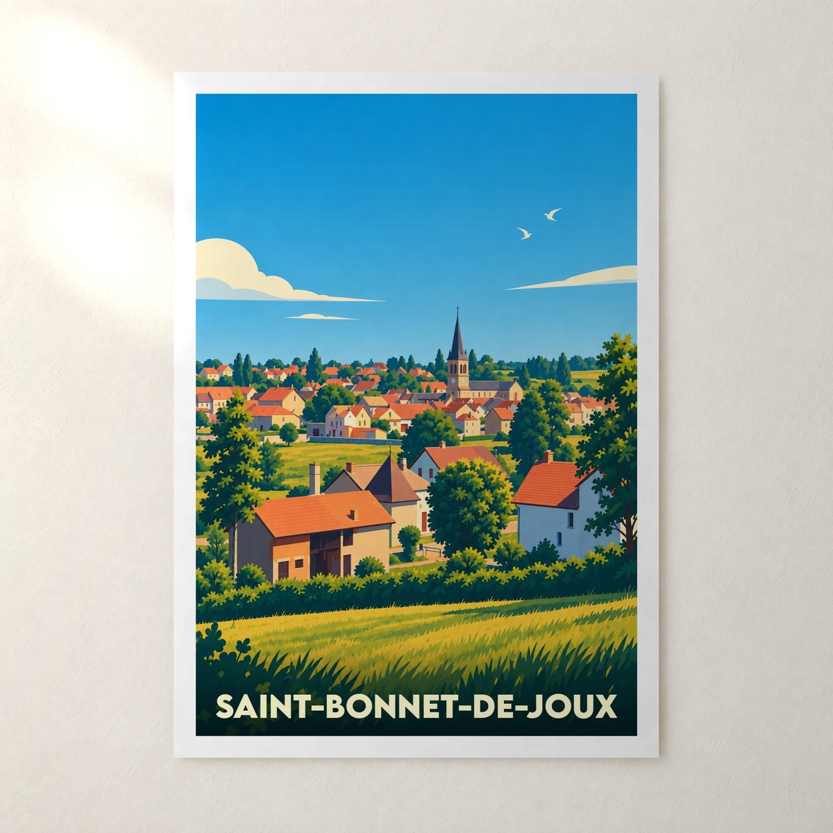 Affiche Saint-Bonnet-de-Joux – sans cadre, accrochée au mur