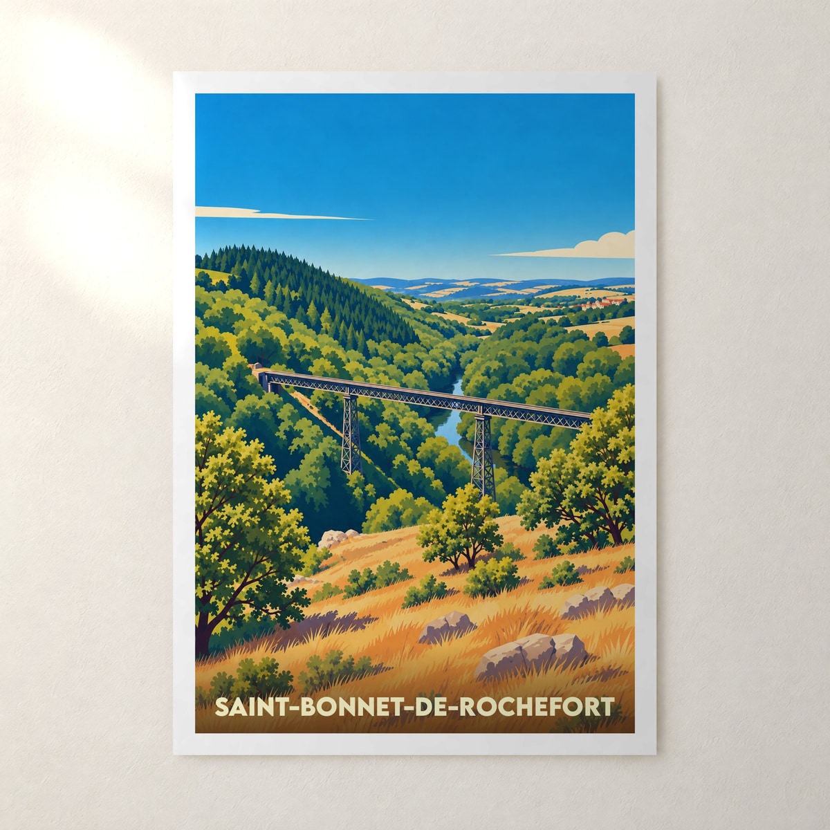 Affiche Saint-Bonnet-de-Rochefort – sans cadre, accrochée au mur