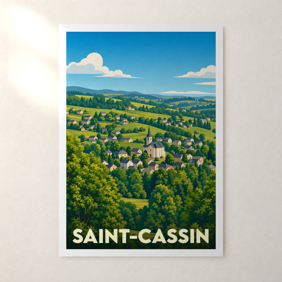 Affiche Saint-Cassin – sans cadre, accrochée au mur