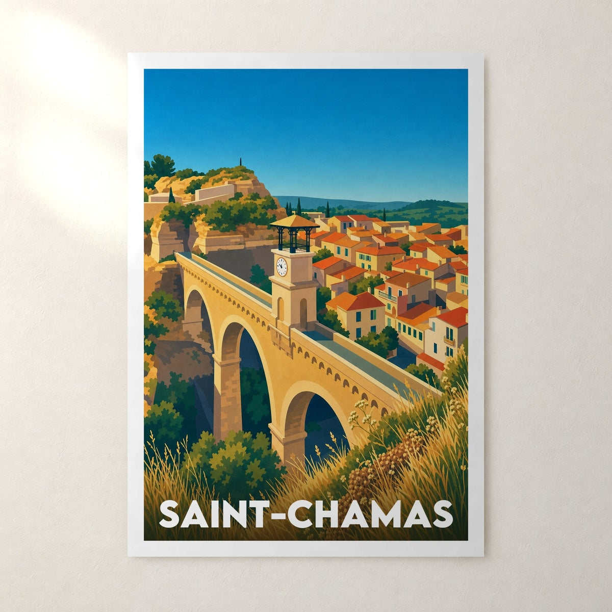 Affiche Saint-Chamas – sans cadre, accrochée au mur