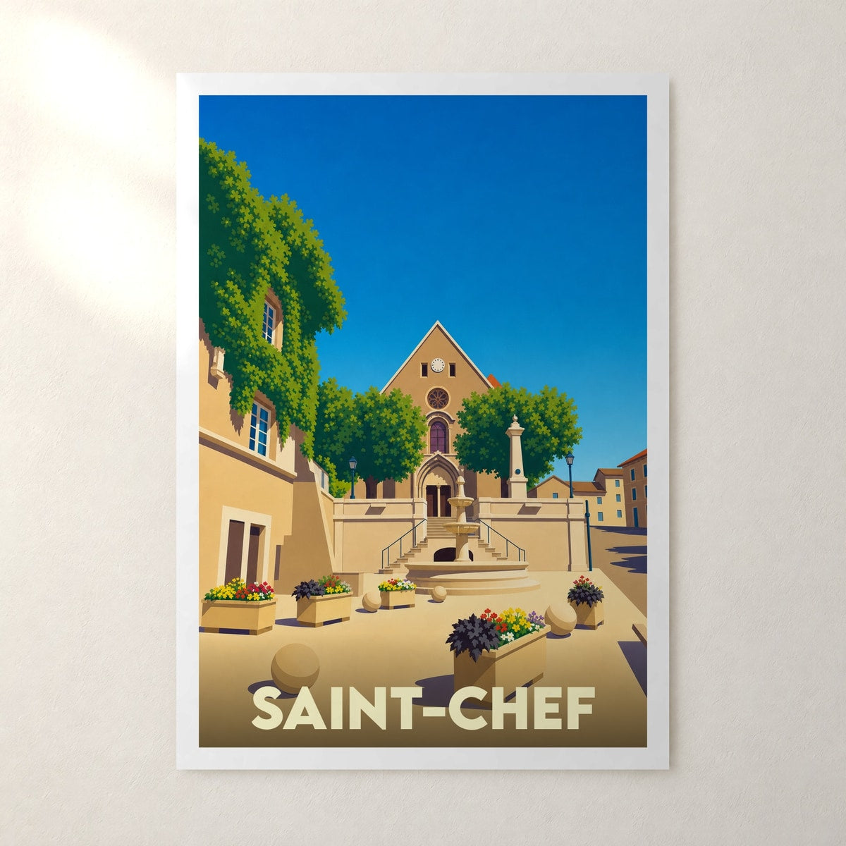 Affiche Saint-Chef – sans cadre, accrochée au mur