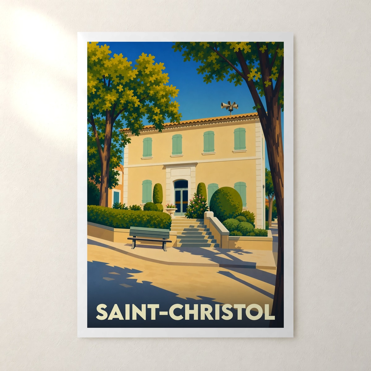 Affiche Saint-Christol – sans cadre, accrochée au mur