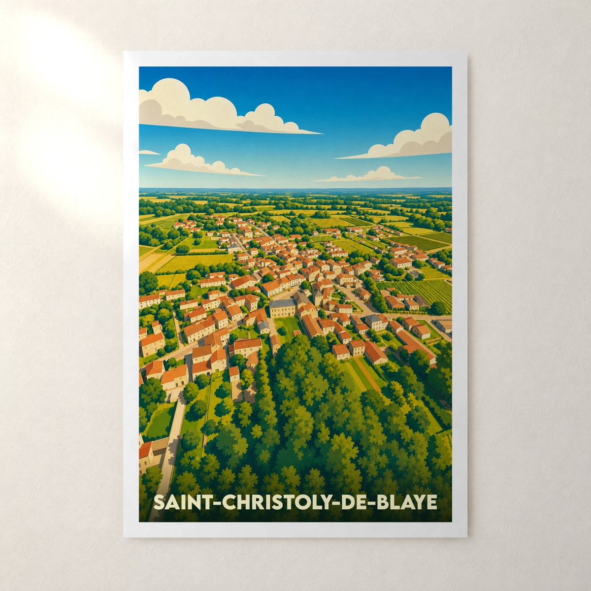 Affiche Saint-Christoly-de-Blaye – sans cadre, accrochée au mur