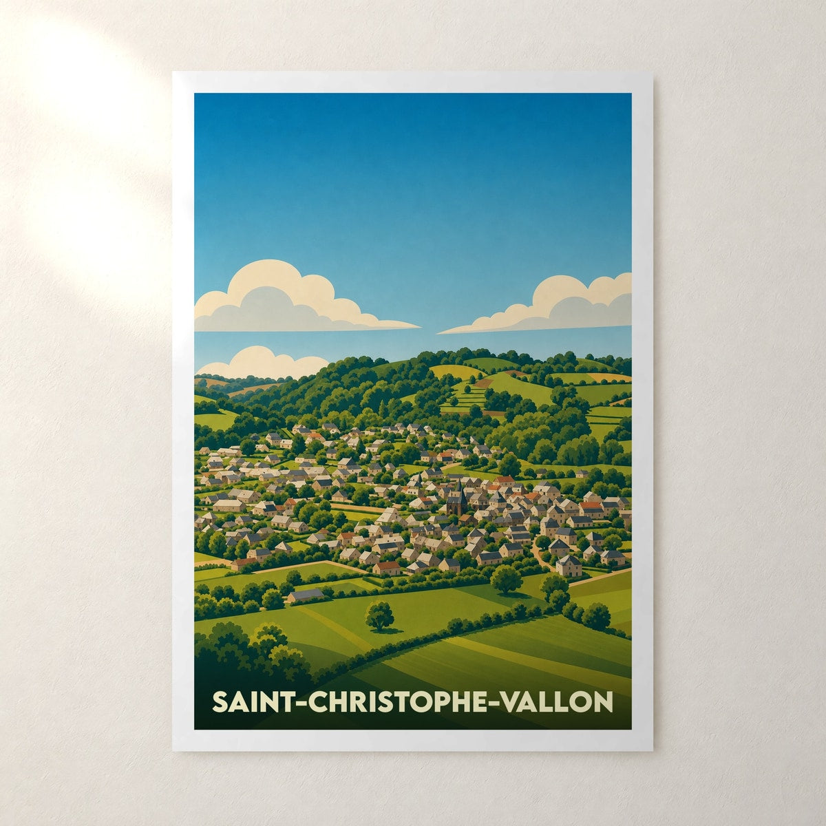 Affiche Saint-Christophe-Vallon – sans cadre, accrochée au mur