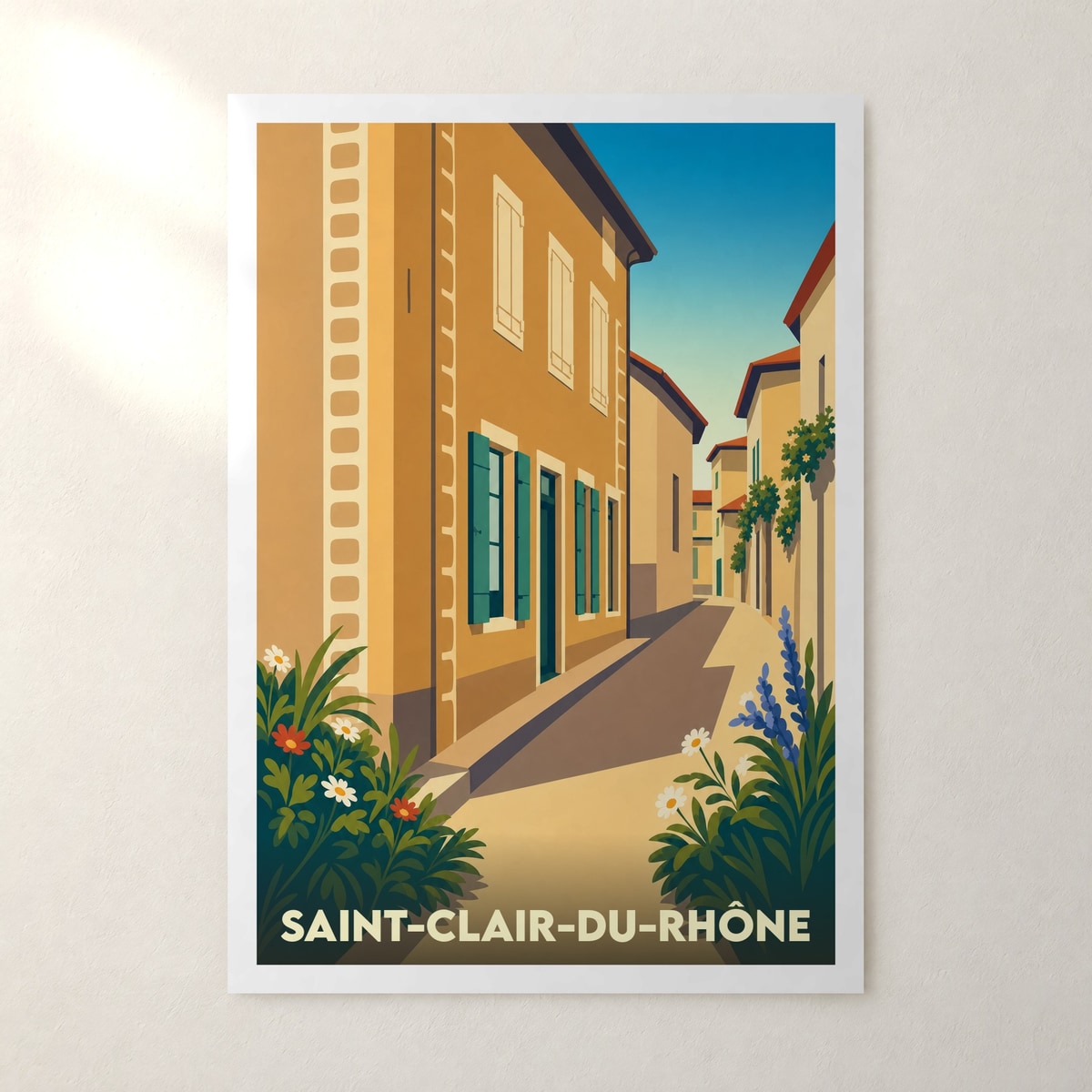 Affiche Saint-Clair-du-Rhône – sans cadre, accrochée au mur