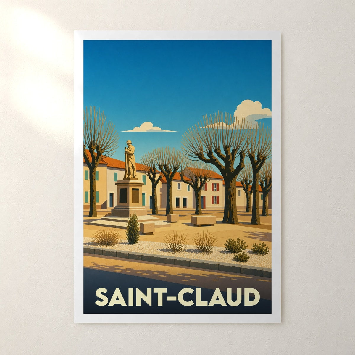Affiche Saint-Claud – sans cadre, accrochée au mur