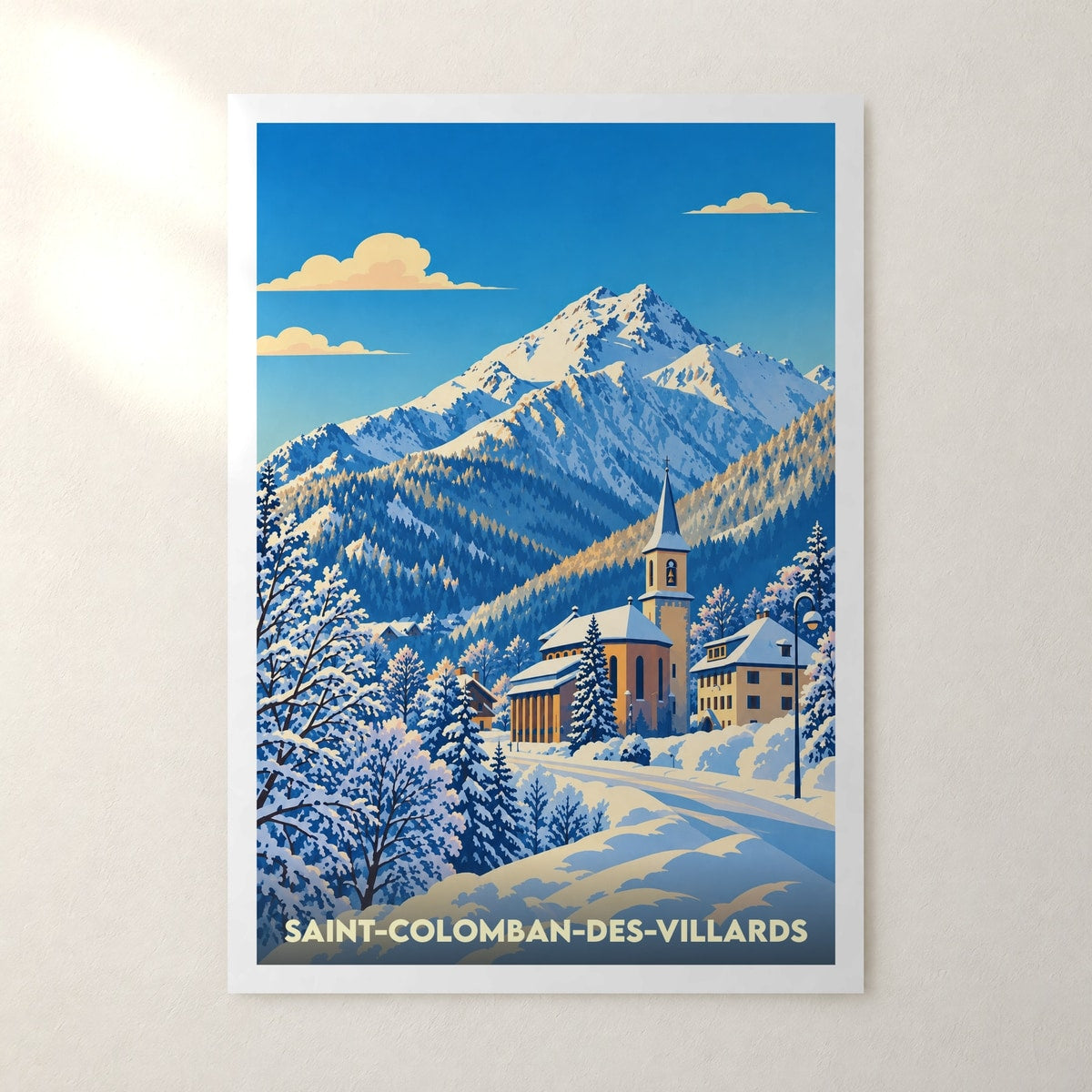 Affiche Saint-Colomban-des-Villards – sans cadre, accrochée au mur
