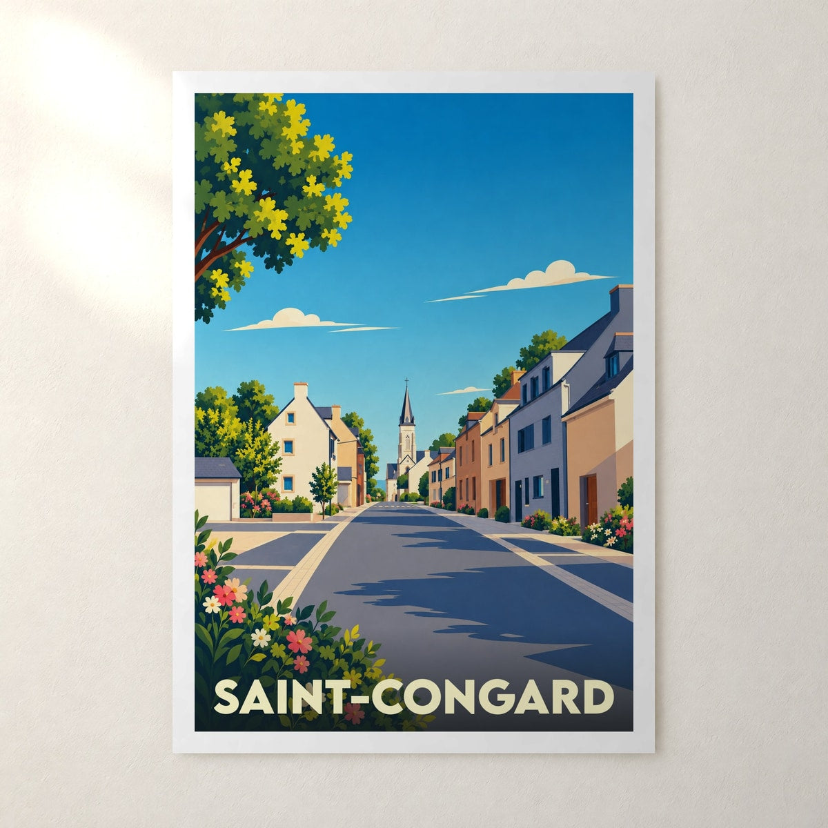 Affiche Saint-Congard – sans cadre, accrochée au mur