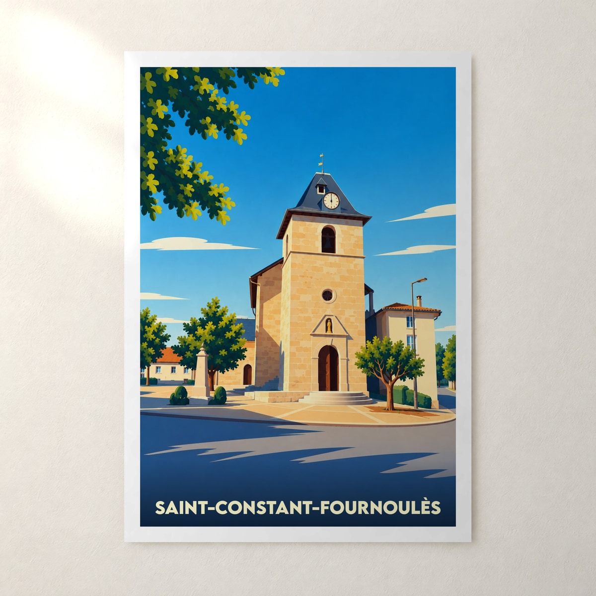 Affiche Saint-Constant-Fournoulès – sans cadre, accrochée au mur