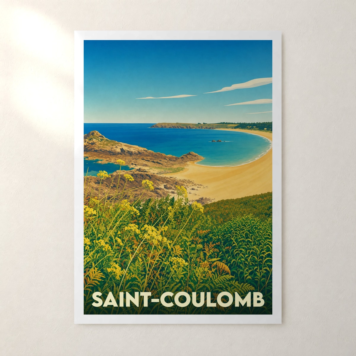 Affiche Saint-Coulomb – sans cadre, accrochée au mur