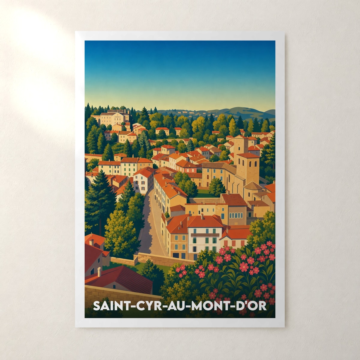 Affiche Saint-Cyr-au-Mont-d'Or – sans cadre, accrochée au mur