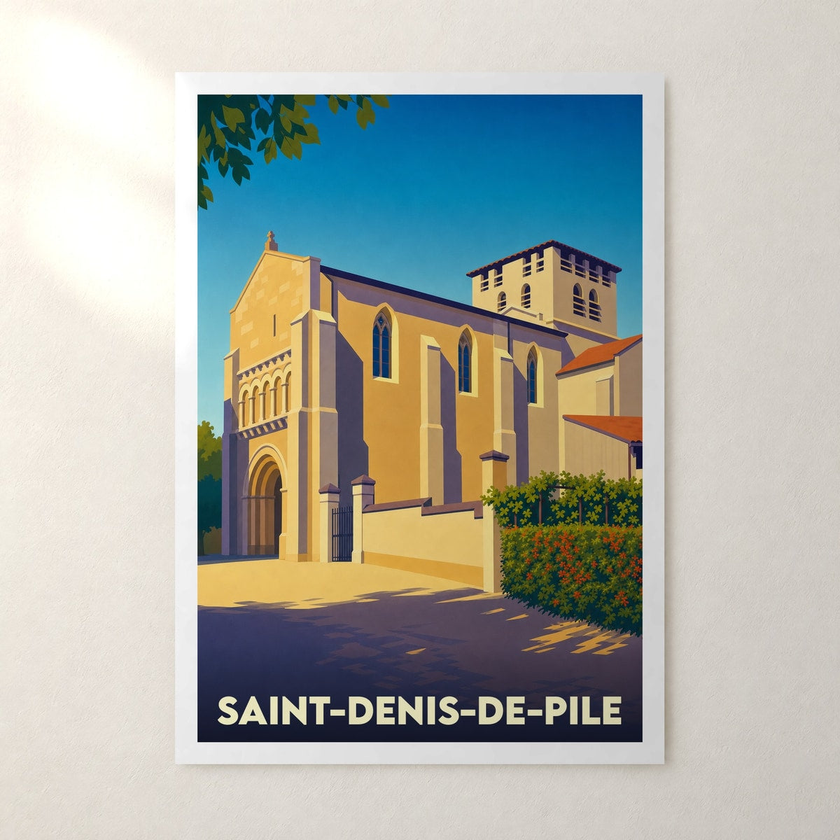 Affiche Saint-Denis-de-Pile – sans cadre, accrochée au mur