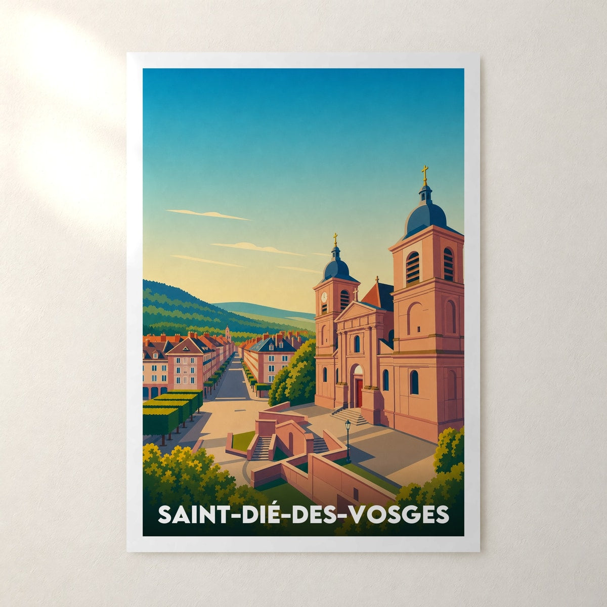 Affiche Saint-Dié-des-Vosges – sans cadre, accrochée au mur