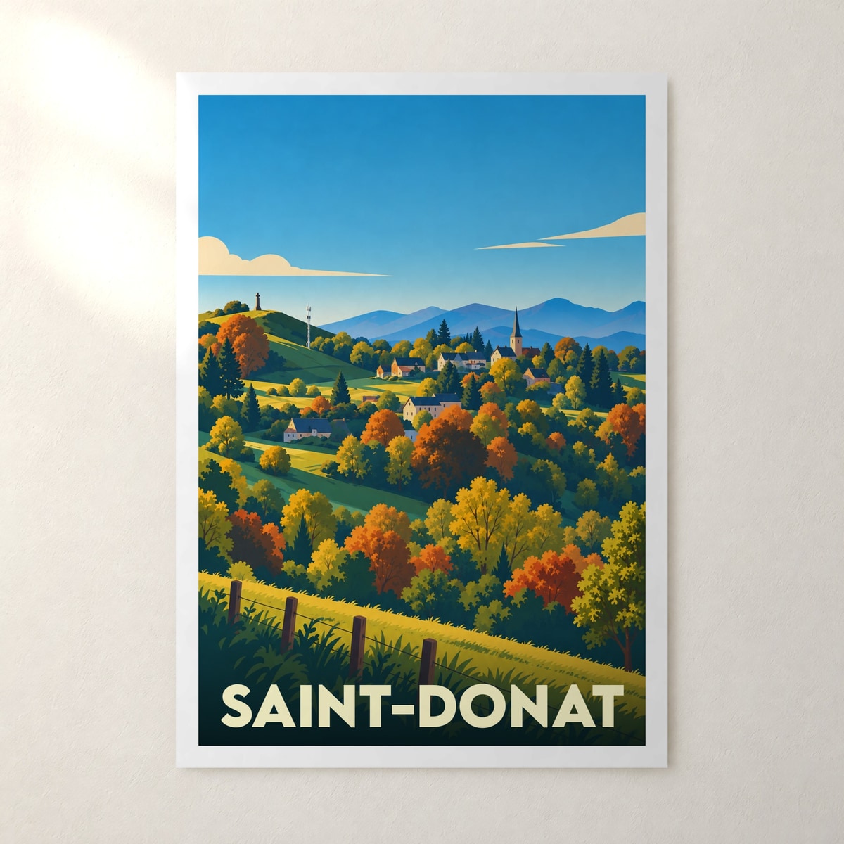 Affiche Saint-Donat – sans cadre, accrochée au mur