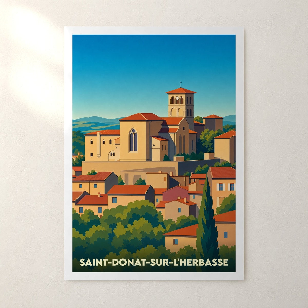 Affiche Saint-Donat-sur-l'Herbasse – sans cadre, accrochée au mur