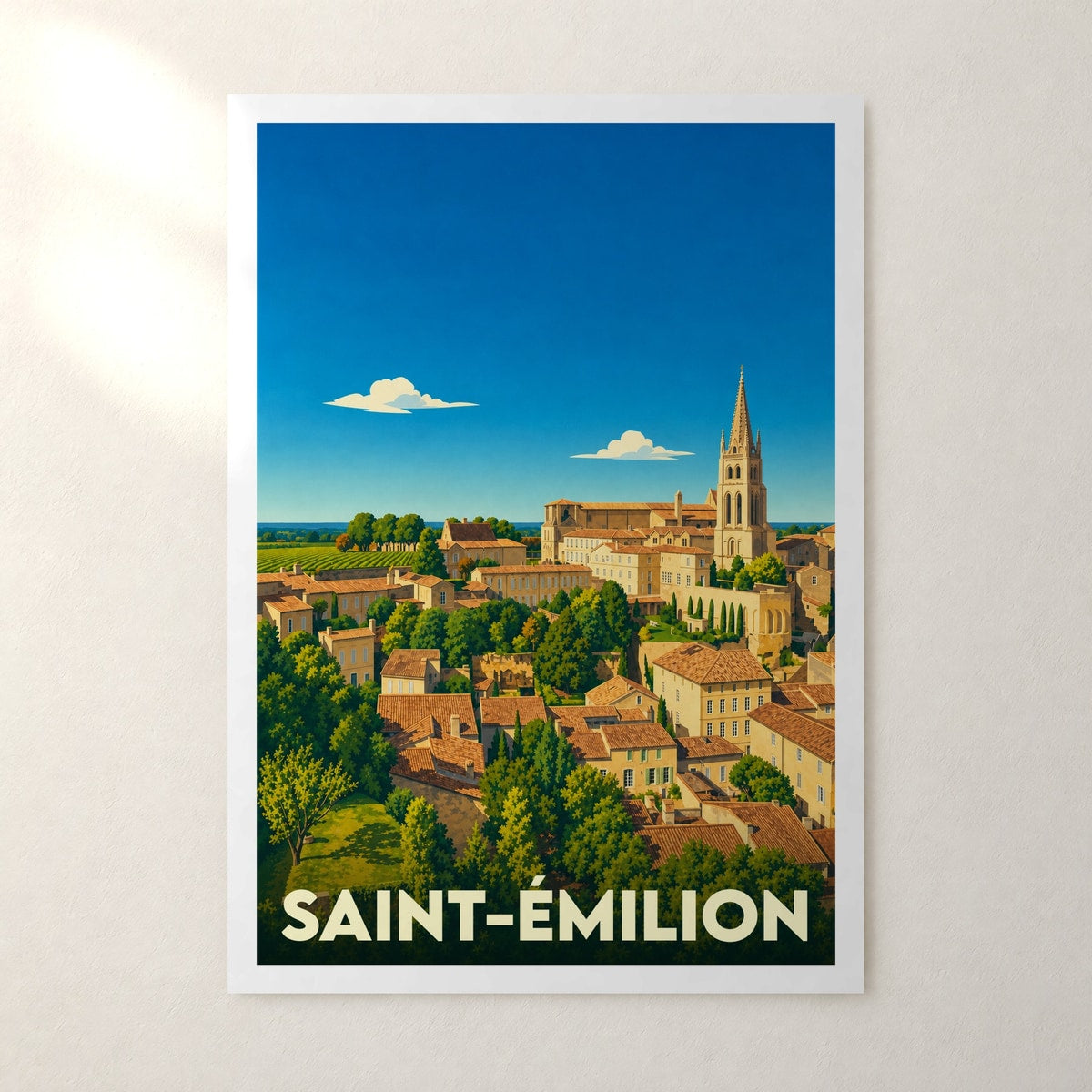 Affiche Saint-Émilion – sans cadre, accrochée au mur