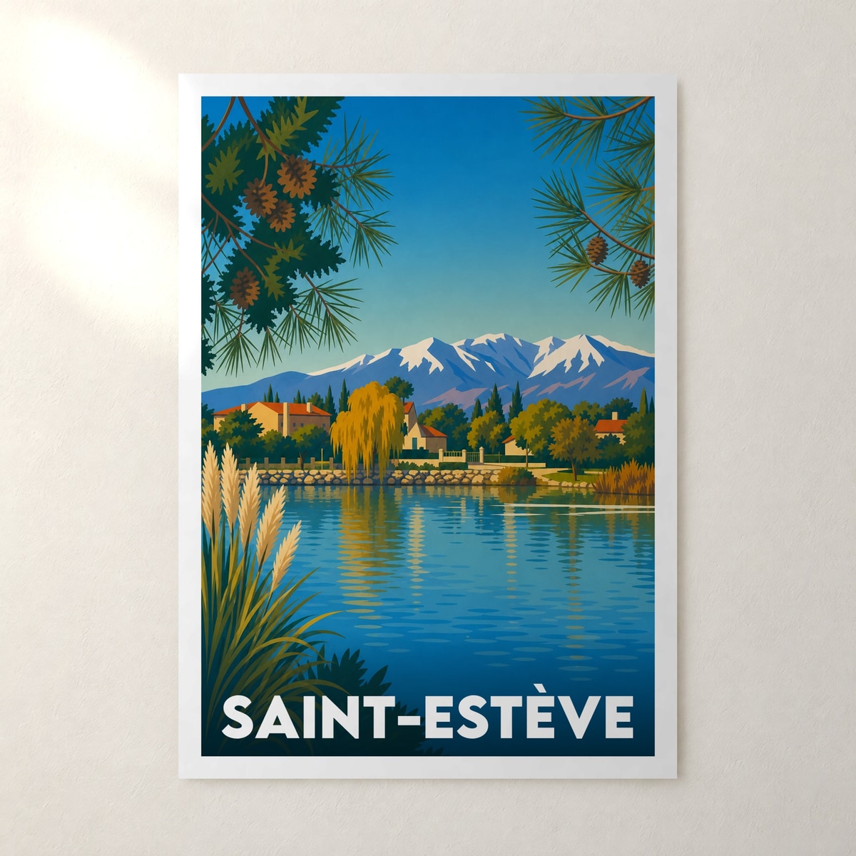 Affiche Saint-Estève – sans cadre, accrochée au mur