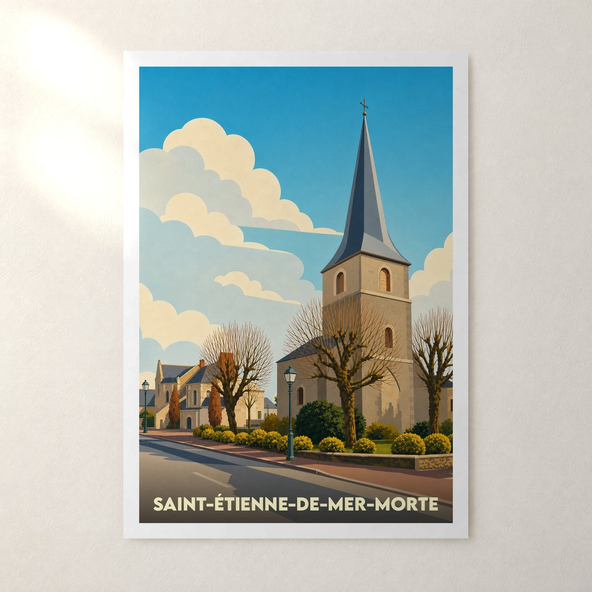 Affiche Saint-Étienne-de-Mer-Morte – sans cadre, accrochée au mur