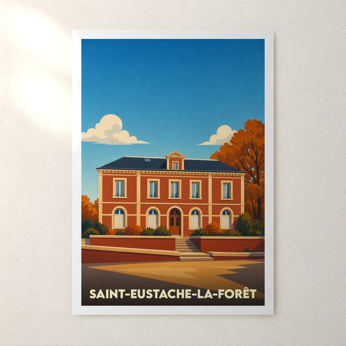 Affiche Saint-Eustache-la-Forêt – sans cadre, accrochée au mur