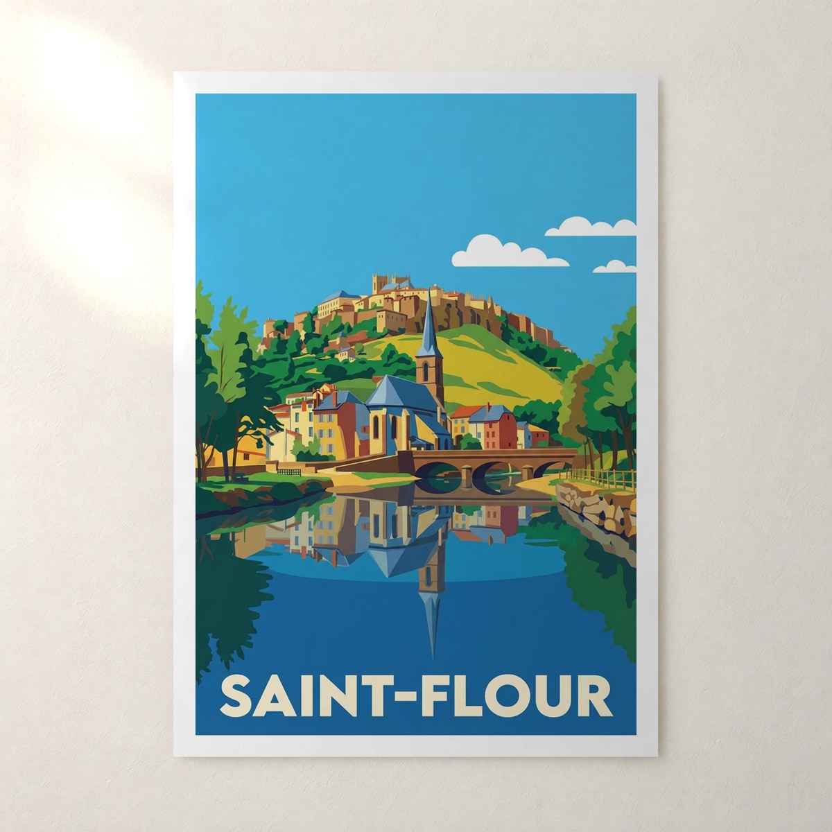 Affiche Saint-Flour – sans cadre, accrochée au mur