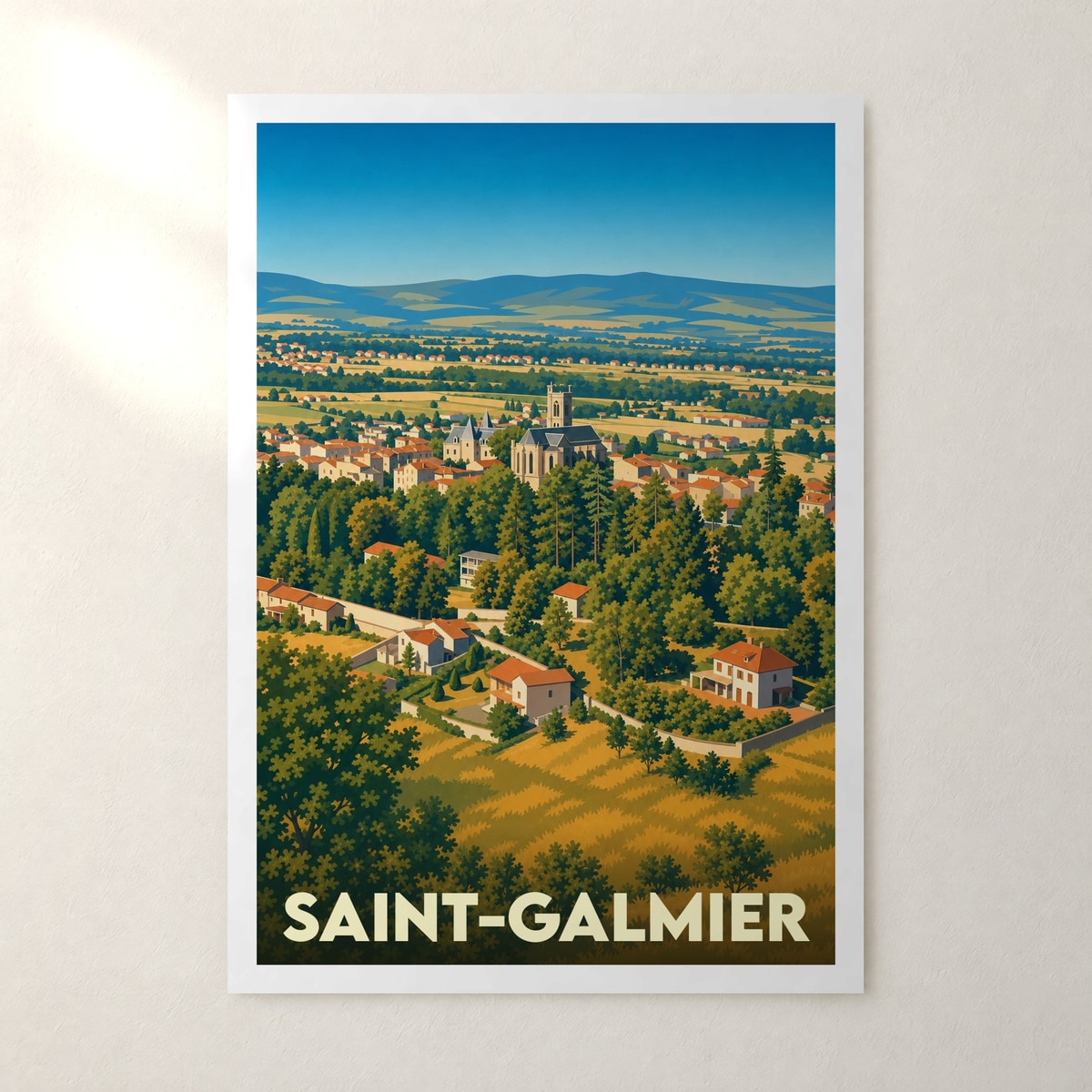 Affiche Saint-Galmier – sans cadre, accrochée au mur