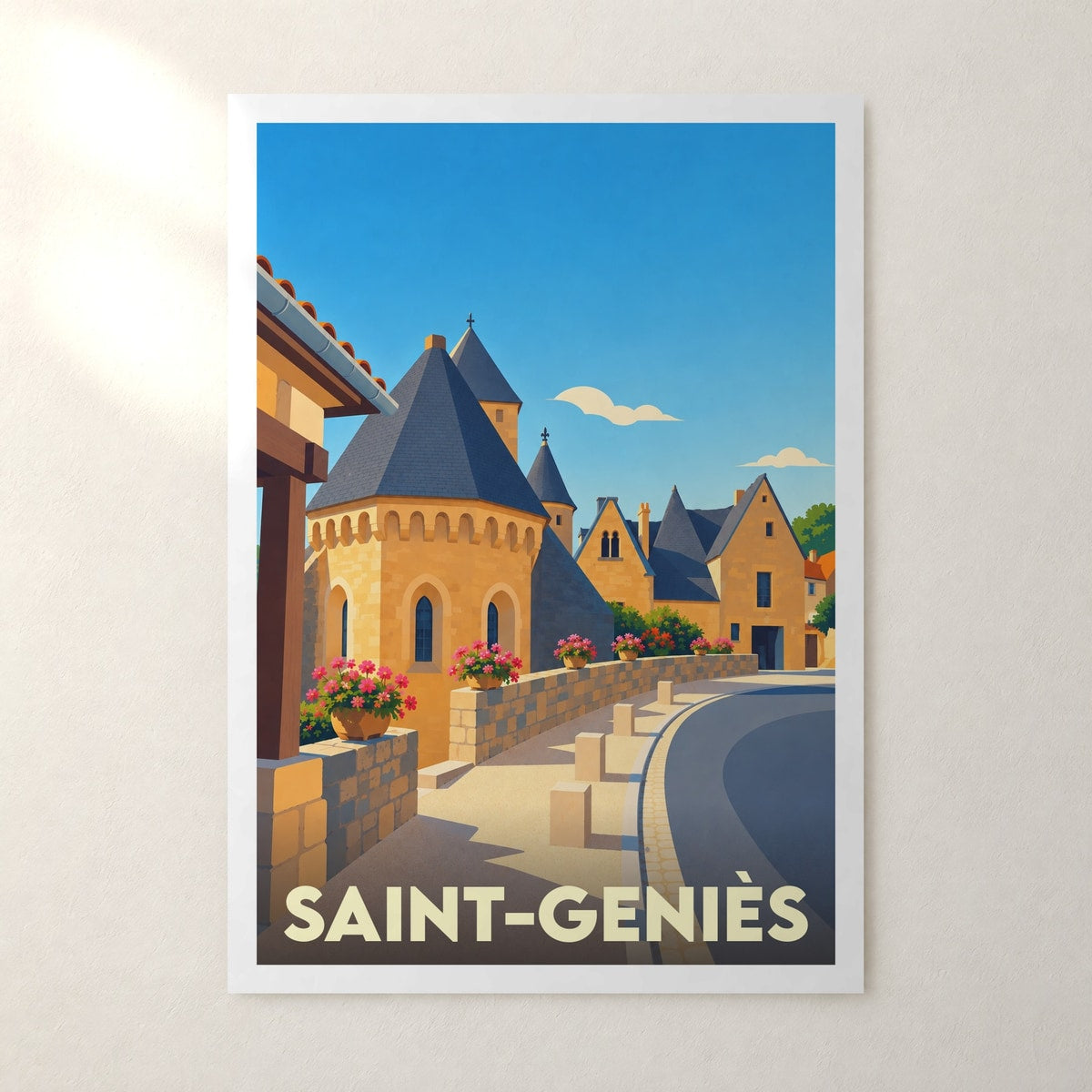 Affiche Saint-Geniès – sans cadre, accrochée au mur