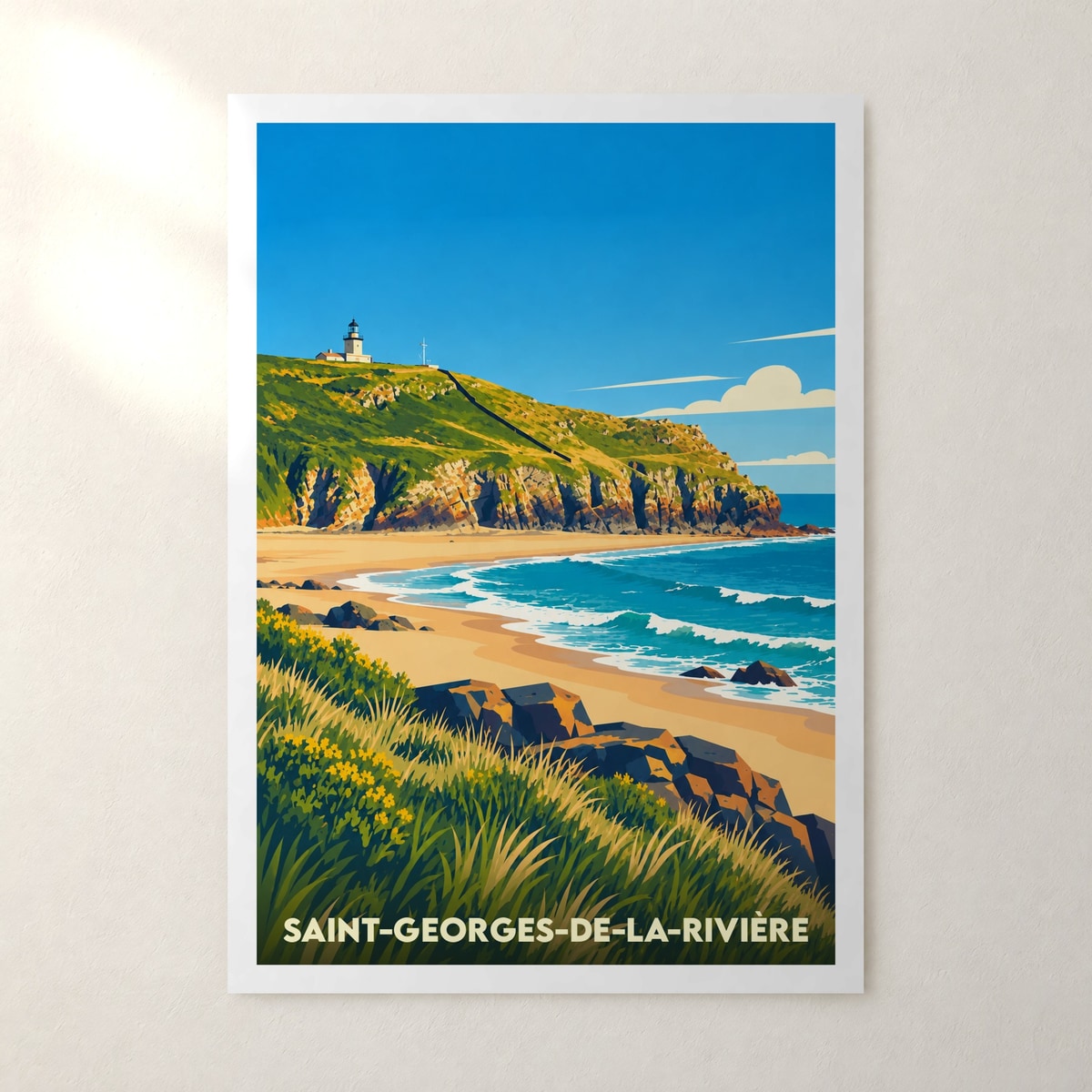 Affiche Saint-Georges-de-la-Rivière – sans cadre, accrochée au mur
