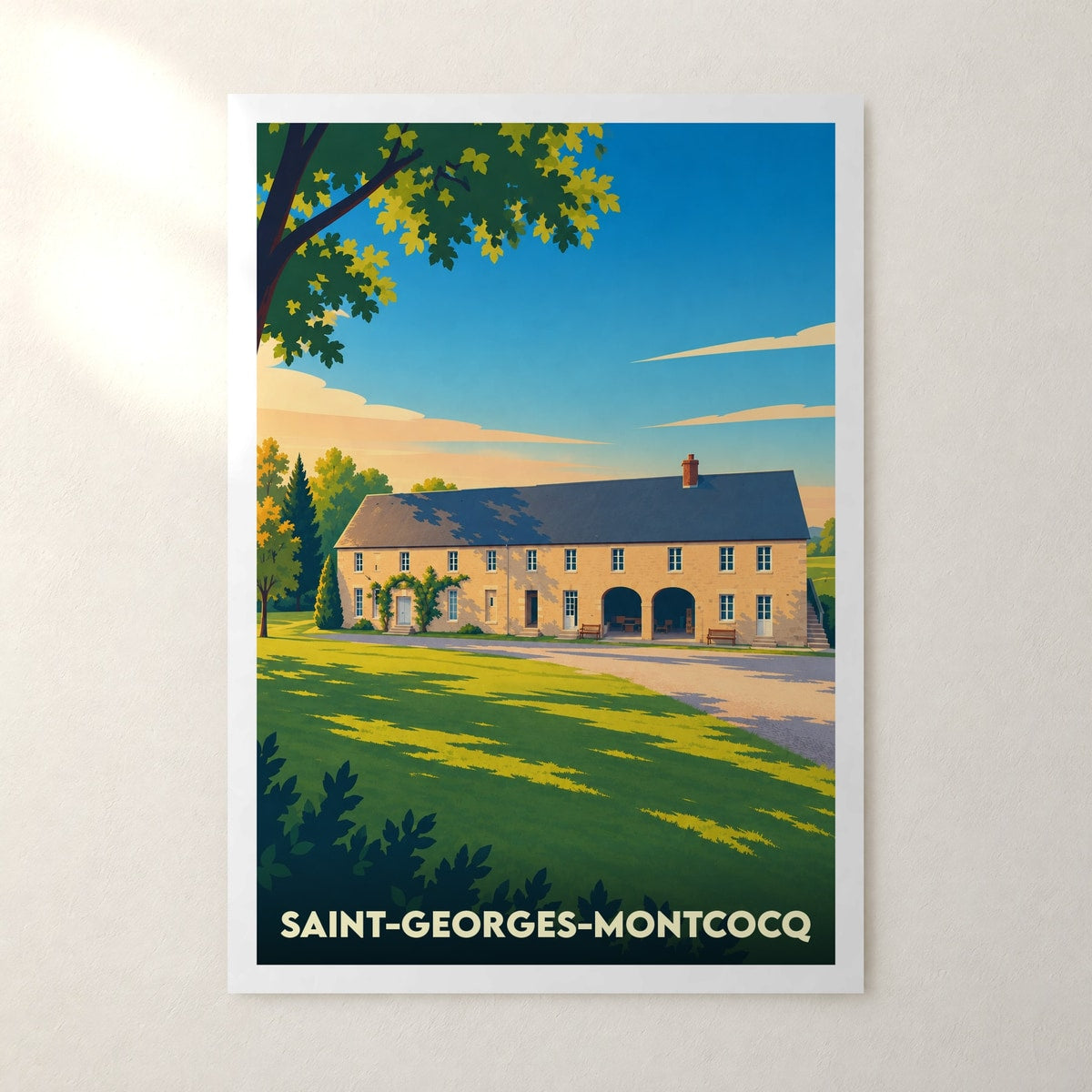Affiche Saint-Georges-Montcocq – sans cadre, accrochée au mur