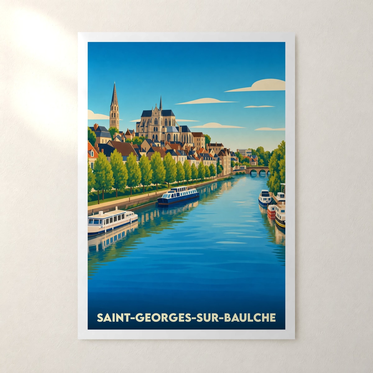 Affiche Saint-Georges-sur-Baulche – sans cadre, accrochée au mur
