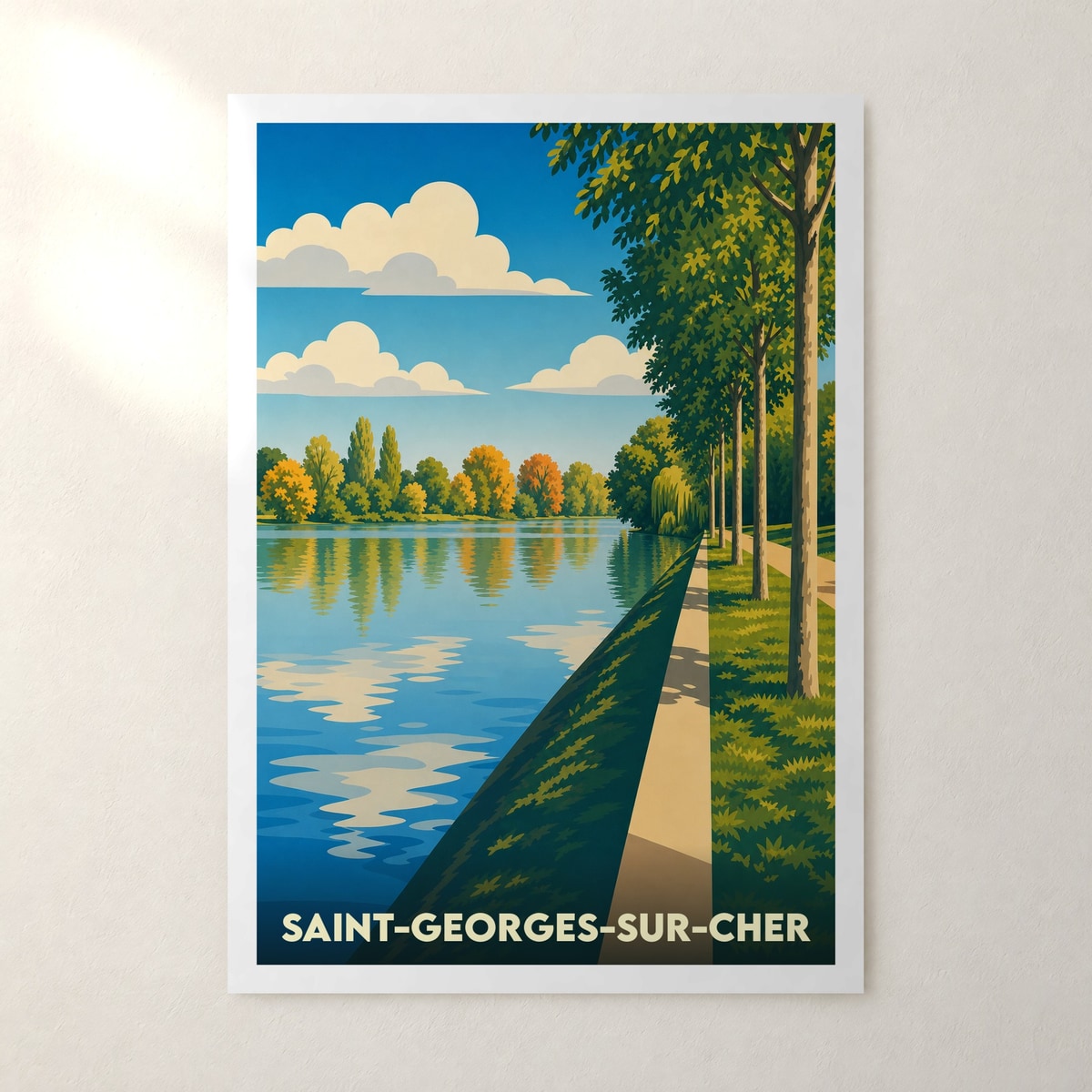 Affiche Saint-Georges-sur-Cher – sans cadre, accrochée au mur