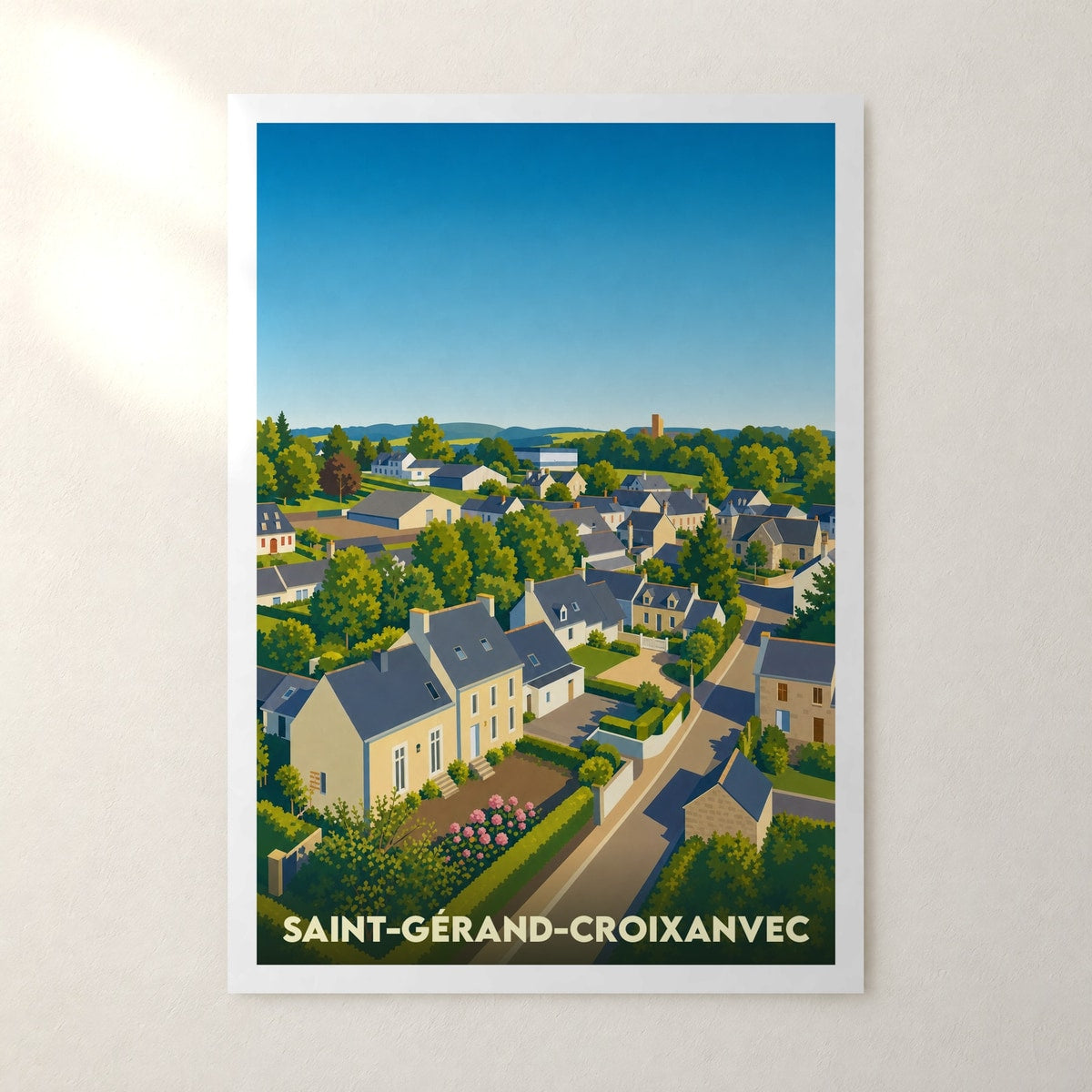 Affiche Saint-Gérand-Croixanvec – sans cadre, accrochée au mur