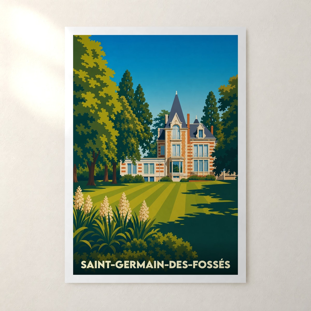 Affiche Saint-Germain-des-Fossés – sans cadre, accrochée au mur