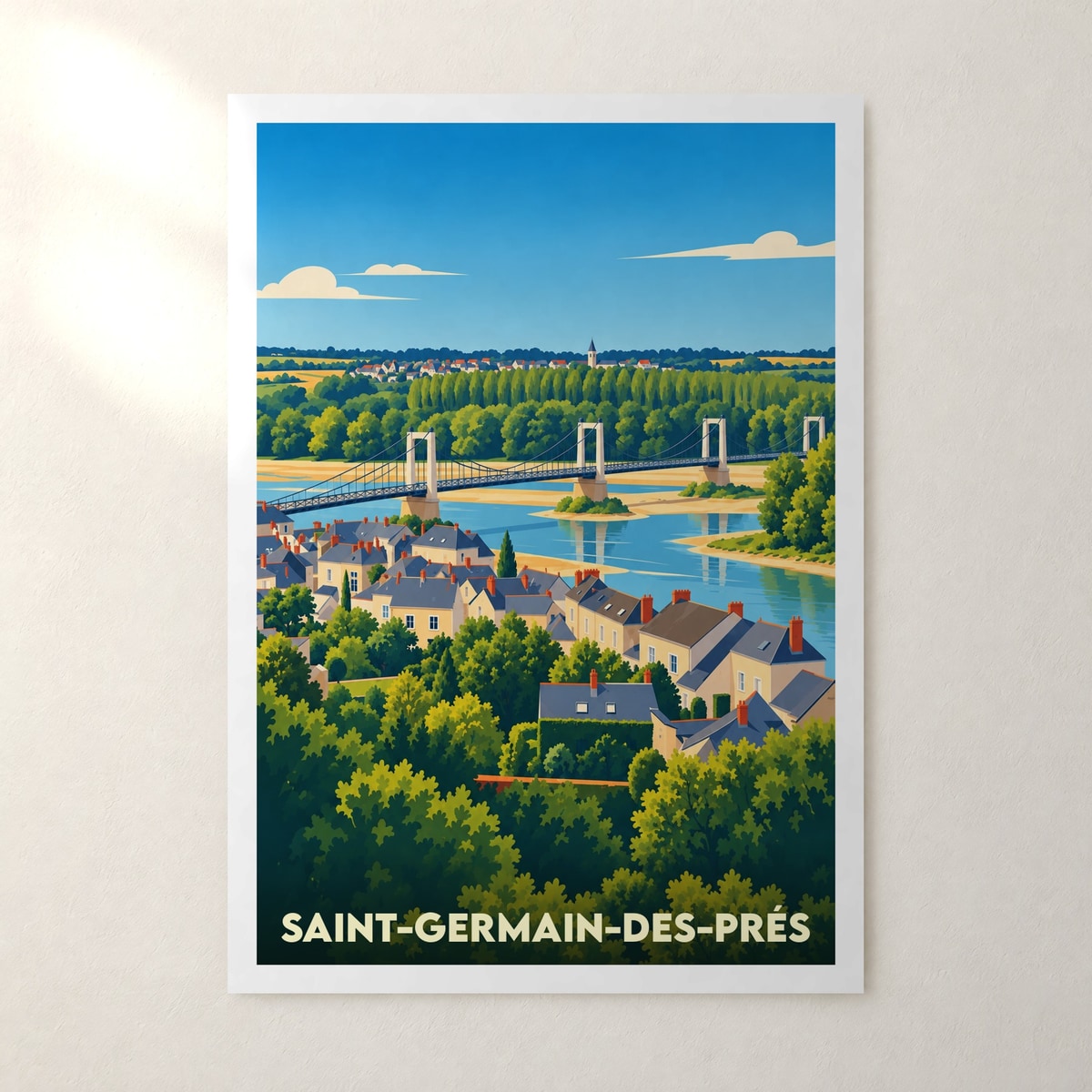 Affiche Saint-Germain-des-Prés (Maine-et-Loire) – sans cadre, accrochée au mur